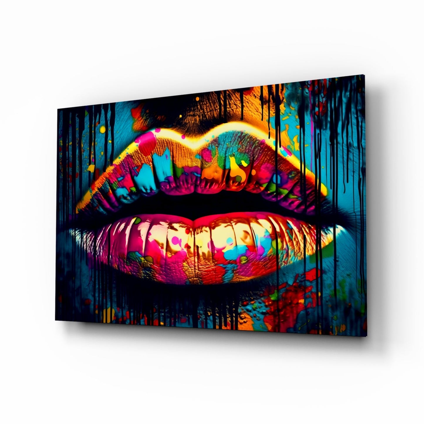 Lips Glass Wall Art | Linee D Eleganza