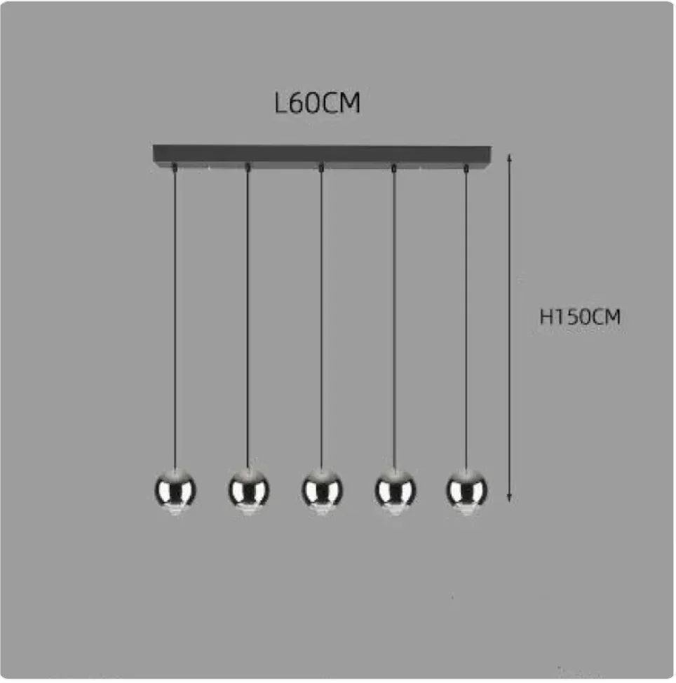 Lampadario a sospensione a sfera