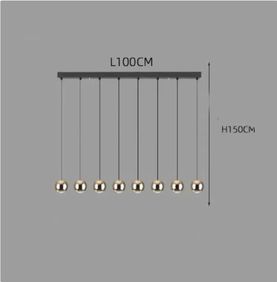 Lampadario a sospensione a sfera