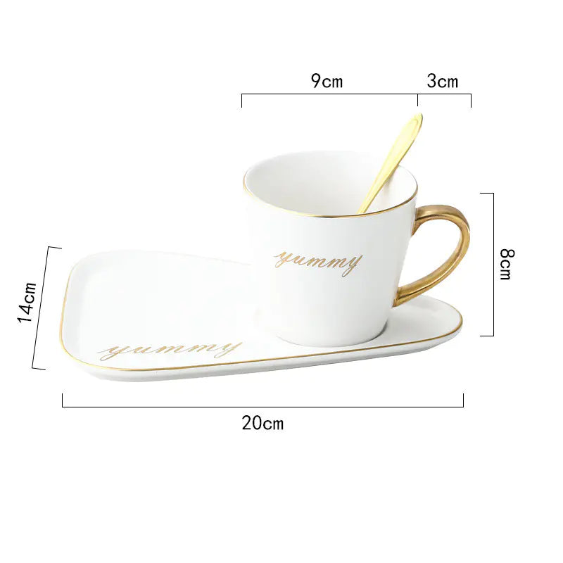 Matte Ceramic Coffee Cup and Saucer Set for Tea