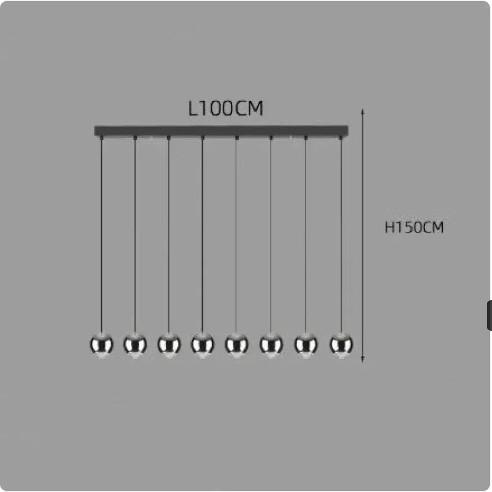 Lampadario a sospensione a sfera