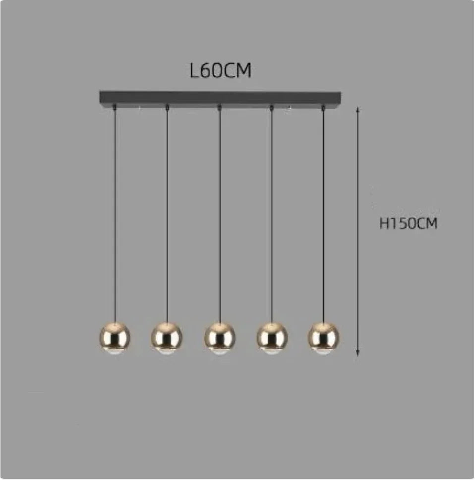 Lampadario a sospensione a sfera