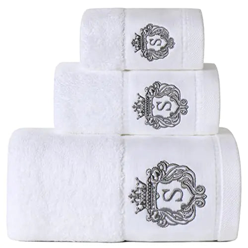 Set di asciugamani da bagno di lusso, super morbidi e altamente assorbenti, in 100% cotone